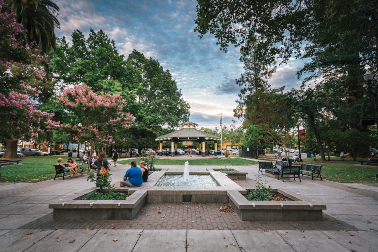 Healdsburg Plaza. (Kim Carroll)