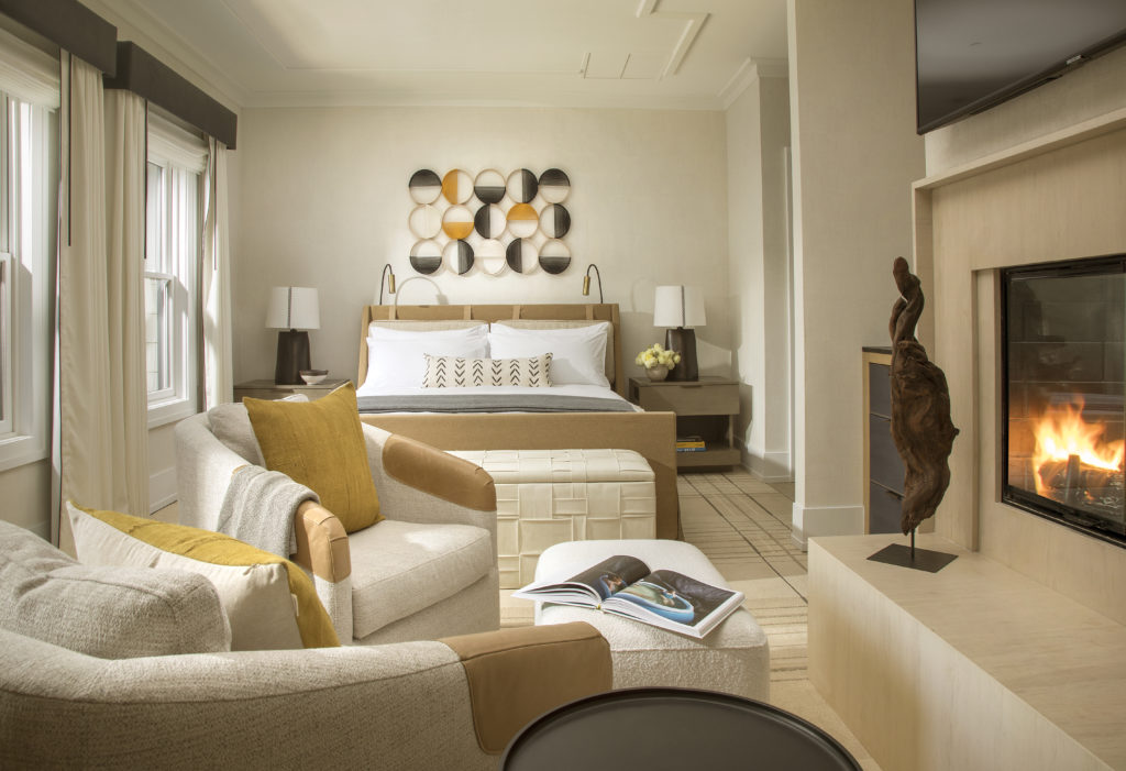 Guest room at MacArthur Place Hotel and Spa in Sonoma. (MacArthur Place)