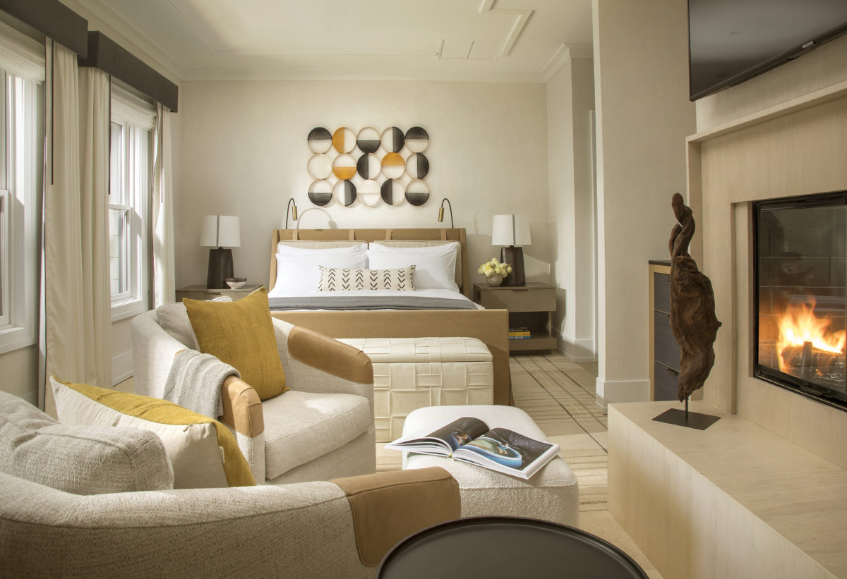 Guest room at MacArthur Place Hotel and Spa in Sonoma. (MacArthur Place)