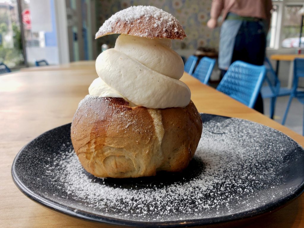 Semla at Stockhome Restaurant in Petaluma. (Heather Irwin/The Press Democrat)