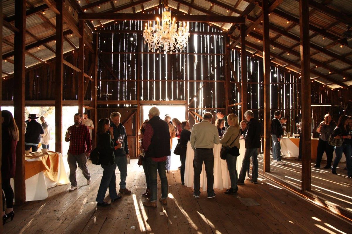 Soda Rock Winery in Healdsburg hosts tastings in a tin-roofed special-events barn. (Soda Rock Winery)