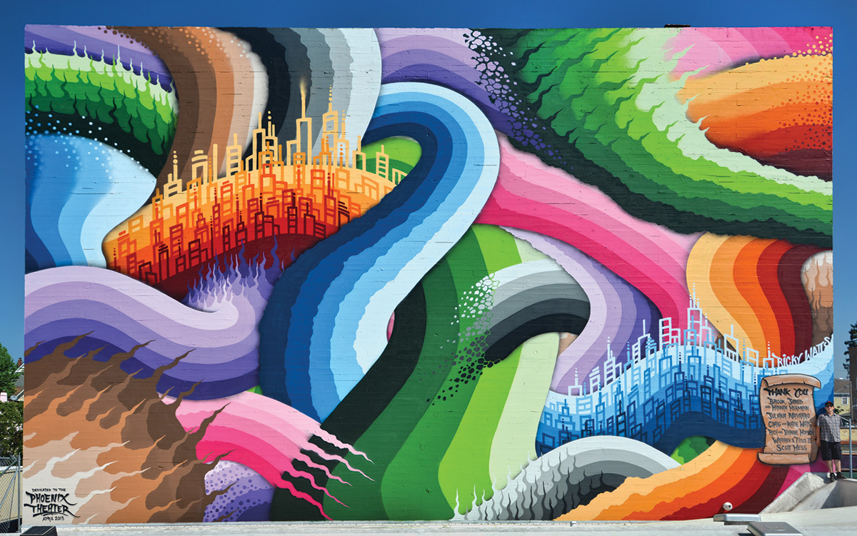 Phoenix Theater Mural by Ricky Watts in Petaluma. (Courtesy of Scott Hess)