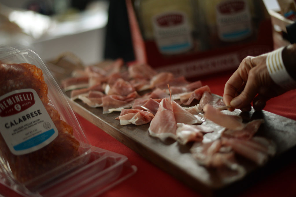 Prosciutto from Creminelli Fine Meats of Salt Lake City, Utah during the 11th annual California Artisan Cheese Festival held at the Sheraton Sonoma County in Petaluma Sunday. March 26, 2017. (Photo: Erik Castro/for The Press Democrat)