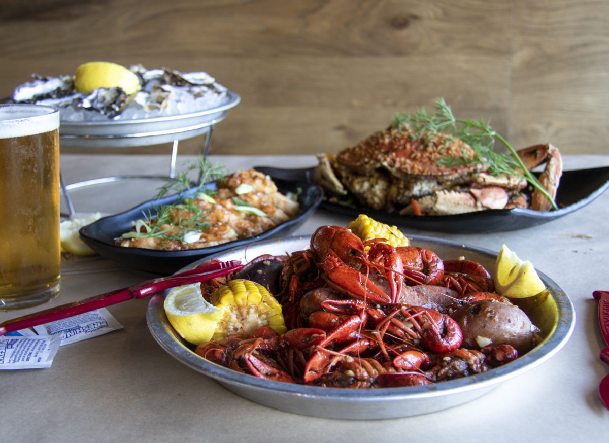 Salt and pepper crab, tamarind prawns, crawfish boil at Simmer Claw Bar in Rohnert Park. Heather Irwin/PD