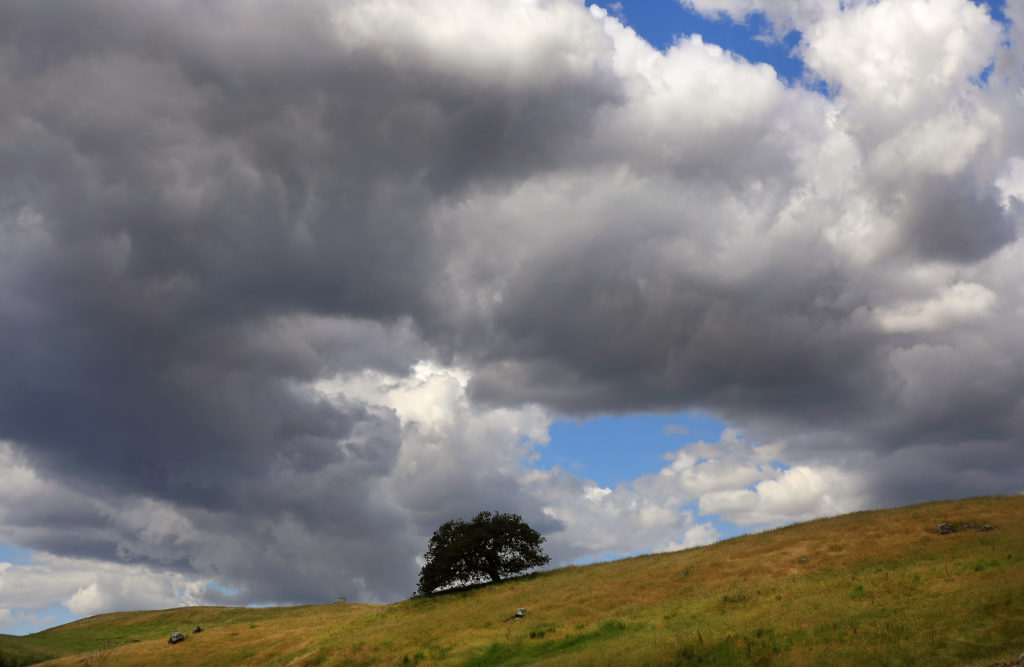 A spring storm roils the sky over Pepperwood Preserve, Thursday, May 23, 2019. (Kent Porter / Press Democrat) 2019