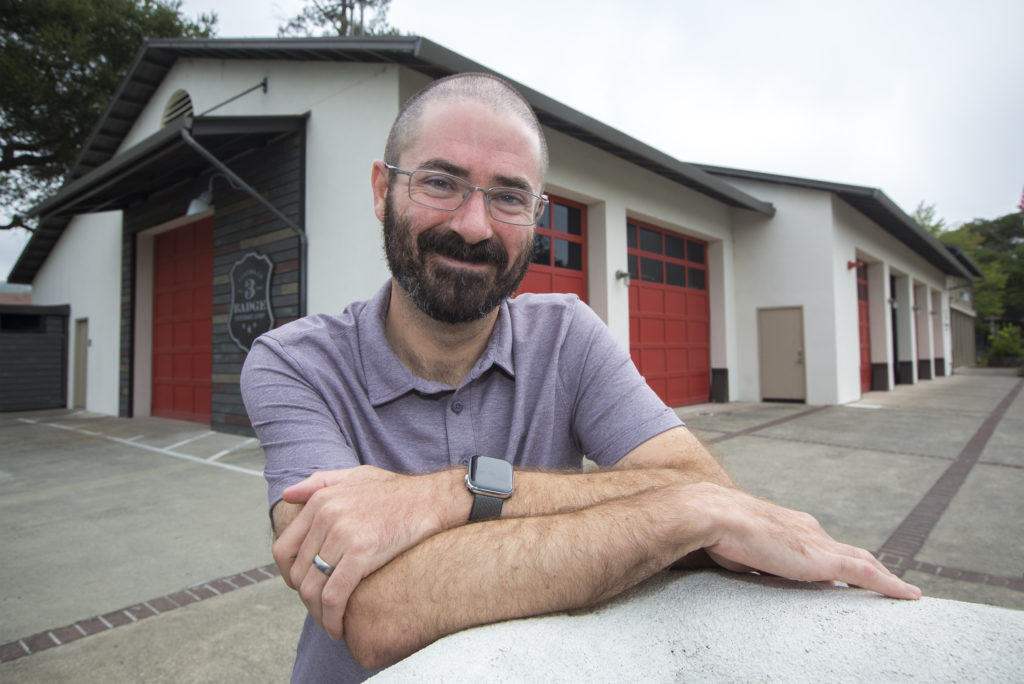 August Sebastian at the Second St. East site of what was formerly the City of Sonoma fire station, and now houses Sebastian's 3 Badge Beverage Corp. The proposed restaurant be in the garage space where the fire engines were kept. (Photo by Robbi Pengelly/Index-Tribune)