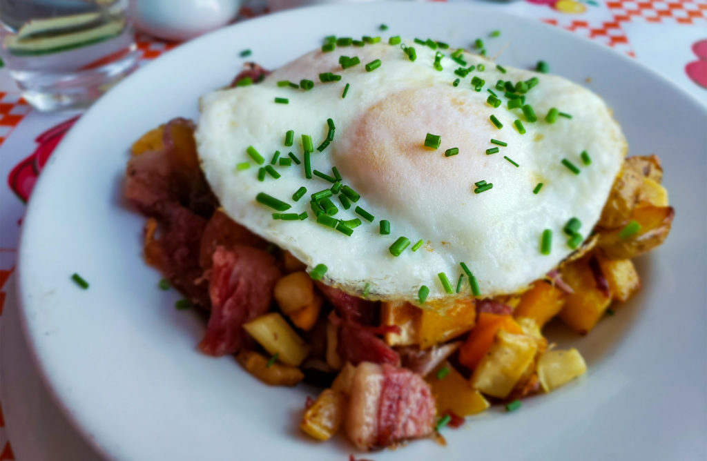 Root vegetable hash at Emily’s Kitchen in Santa Rosa. Heather Irwin/PD
