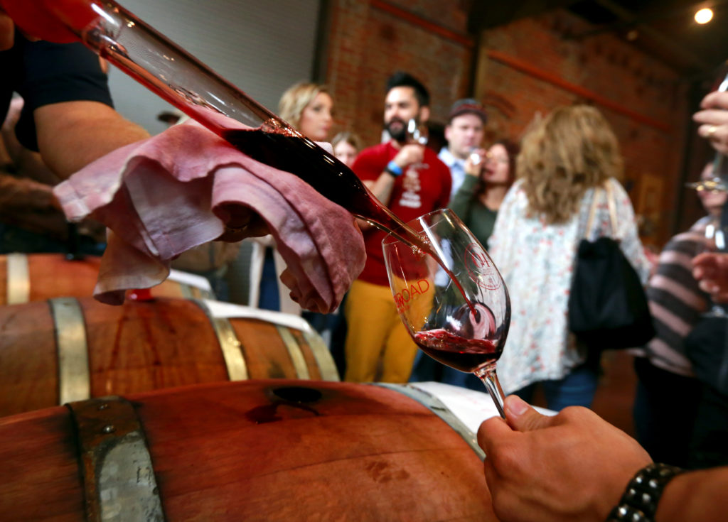 The 39th Annual Wine Road Barrel Tasting at J. Keverson Winery in Healdsburg. (JOHN BURGESS / The Press Democrat)