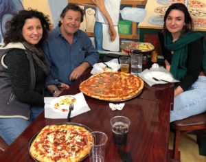 Feb, 29, 2020 in Mombo’s Sebastopol. Marianna, myself and Giovanna having our final meal as the owners. (Fred Poulos)