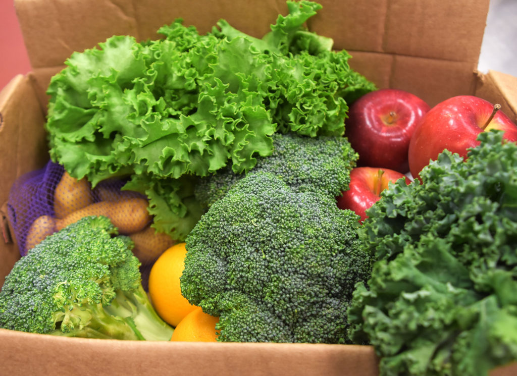 Food boxes at Redwood Empire Food Bank distribution. Courtesy photo