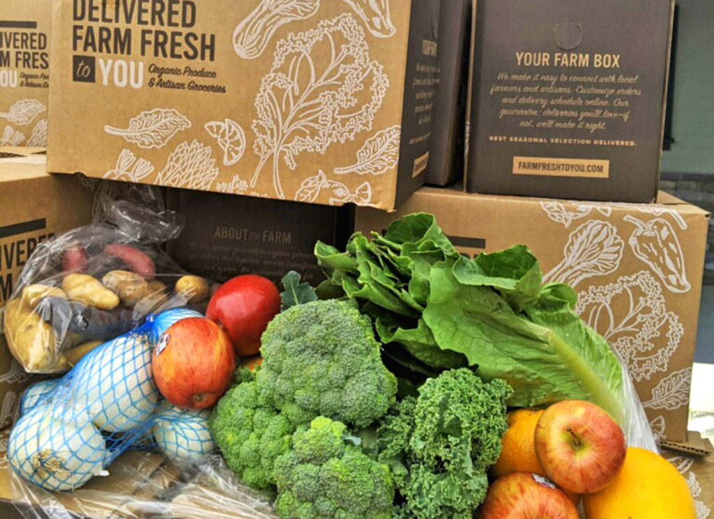 Food boxes at Redwood Empire Food Bank distribution. Courtesy photo