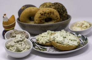 Bagels and schmear from Ethel’s Bagels. (Heather Irwin/Sonoma Magazine)