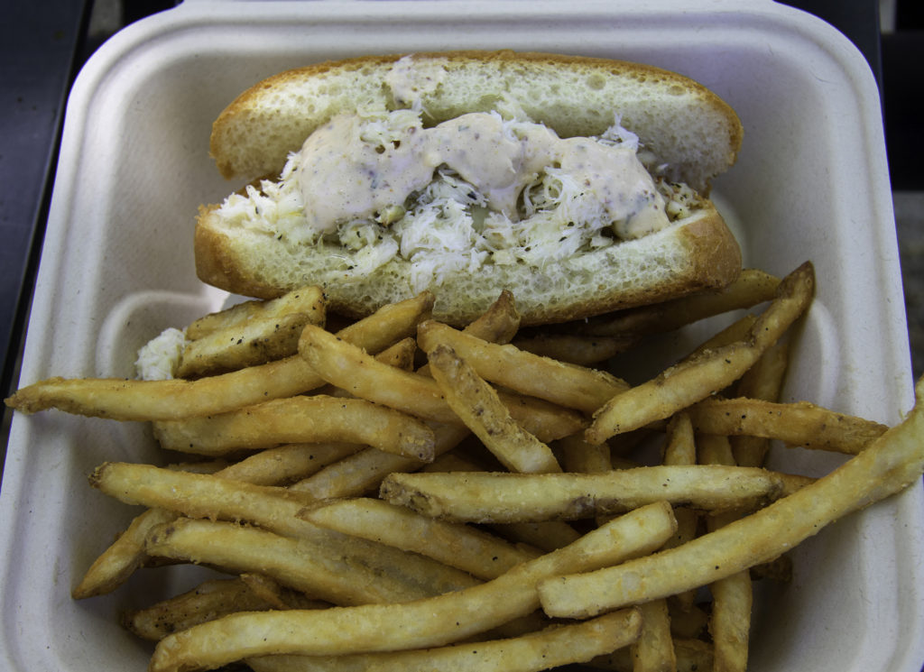 Dungeness crab roll at Seafood & Eat in Windsor. Heather Irwin/PD