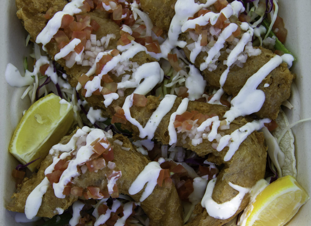 Fish tacos at Seafood & Eat in Windsor. Heather Irwin/PD