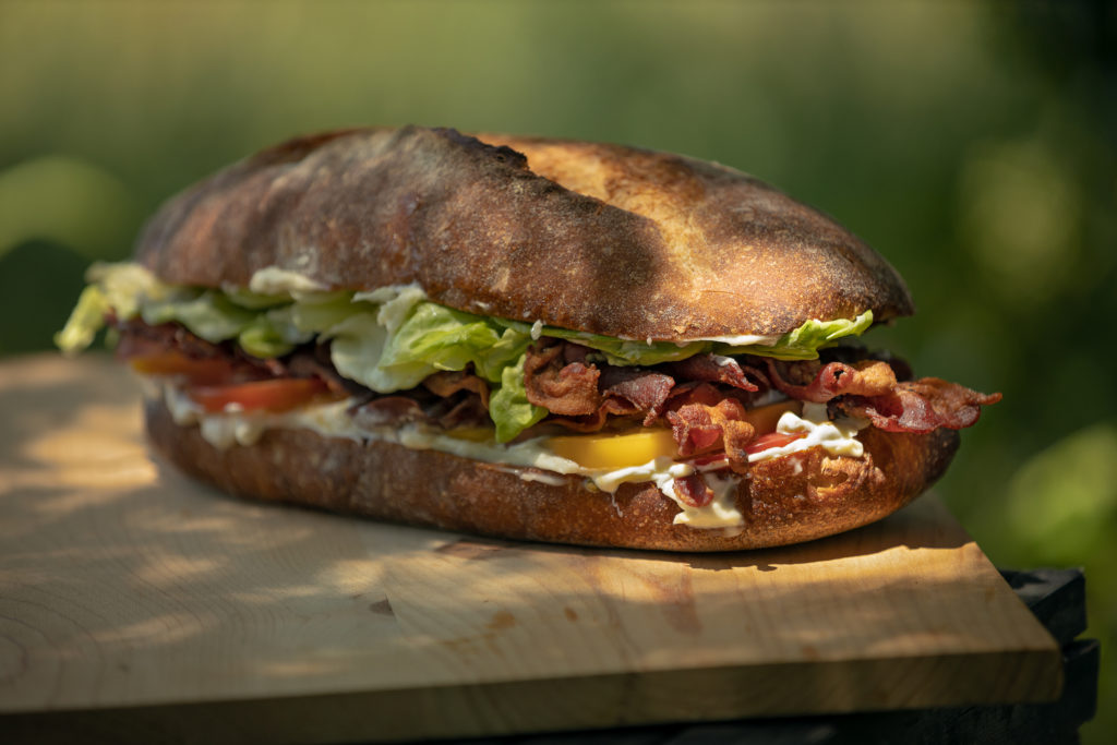 Tomato recipes: Huge BLT sandwich Fermented tomatoes on scrambled eggs Tomato salad