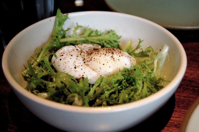 Duck egg salad from Osteria Stellina in Point Reyes.