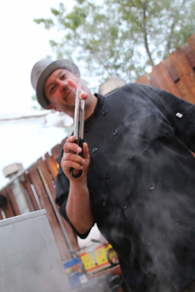 Chris Caudill, owner of Roy's Chicago Dogs at the Yard, at the Rancho Obi-Wan for “Star Wars Day: The Prequel” fundraiser held at Lagunitas on May 3, 2016. (Victoria Webb / For The Argus-Courier)