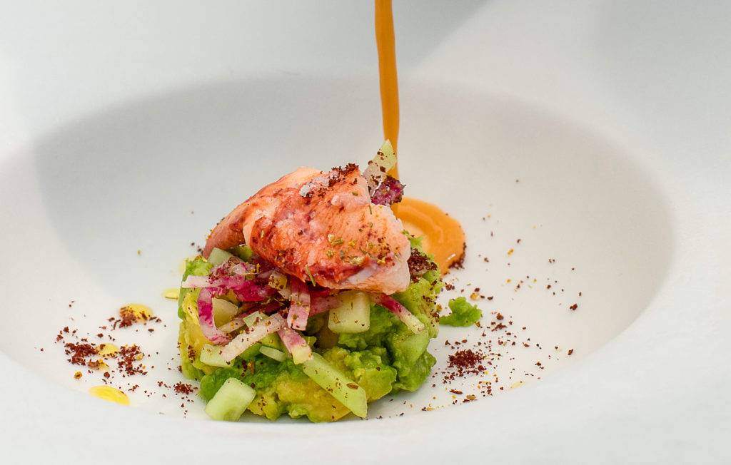 Peach and tomato gazpacho at Blue Ridge Kitchen in Sebastopol. Heather Irwin/PD