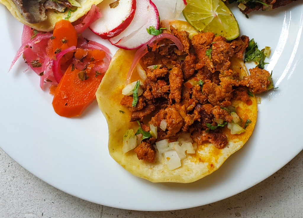 Al pastor taco from Ludukas Cafe in Rohnert Park. (Heather Irwin/The Press Democrat)