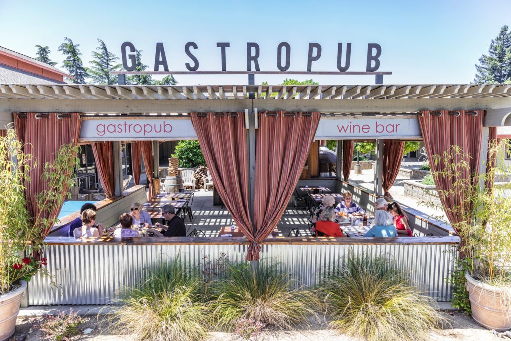 Palooza Gastropub in Kenwood has an enclosed patio perfect for outdoor dining any time of the year. You (and your dog) can enjoy live music, gourmet pub grub, and wine & beer. 8910 Sonoma Hwy, Kenwood, 707-833-4000, paloozafresh.com. (Courtesy of Palooza)