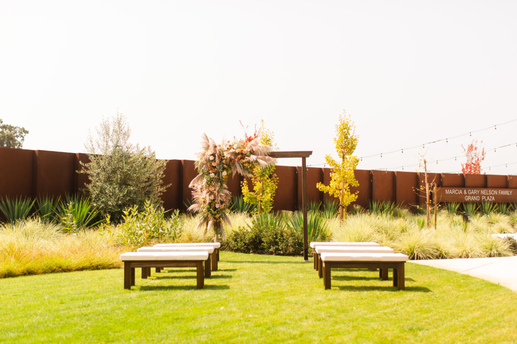 The Luther Burbank Center in Santa Rosa is offering its plaza and pavilion venues outdoors for distanced weddings with a 12-guest maximum. (Stephanie Hopkins Photography/Luther Burbank Center)