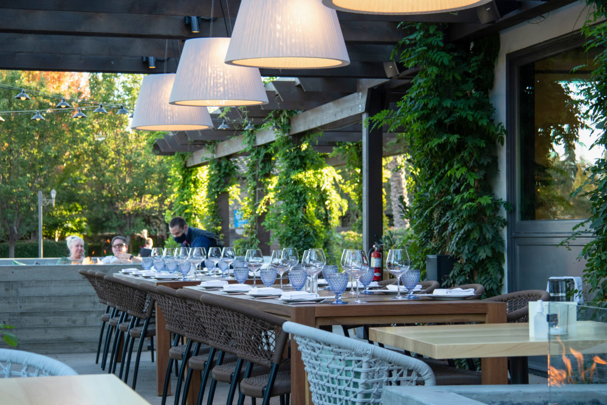 Patio space at Wit & Wisdom in Sonoma. (Heather Irwin/Sonoma Magazine)