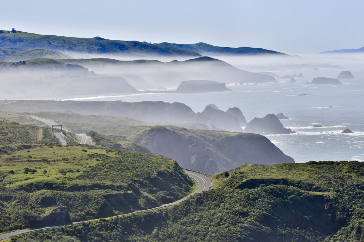 Foggy morning on the Sonoma Coast, from Highway 1. (Shutterstock)
