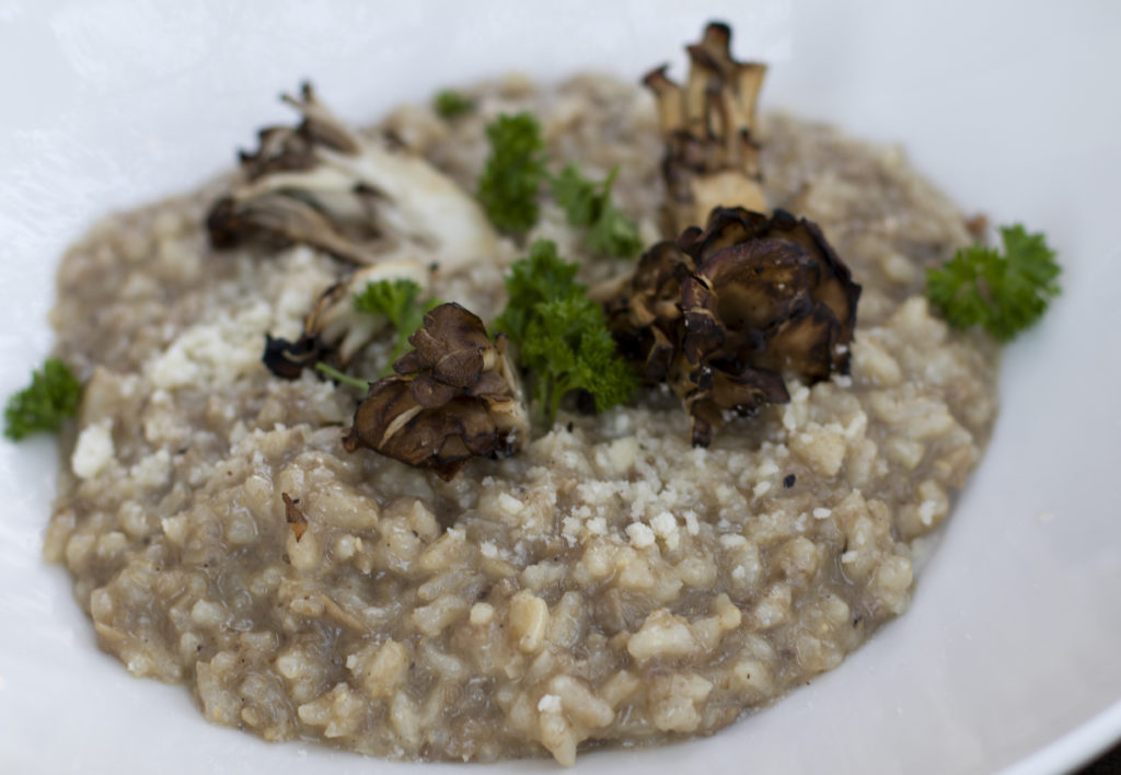 Mushroom risotto at Grata Restaurant in Windsor. (Heather Irwin / The Press Democrat)