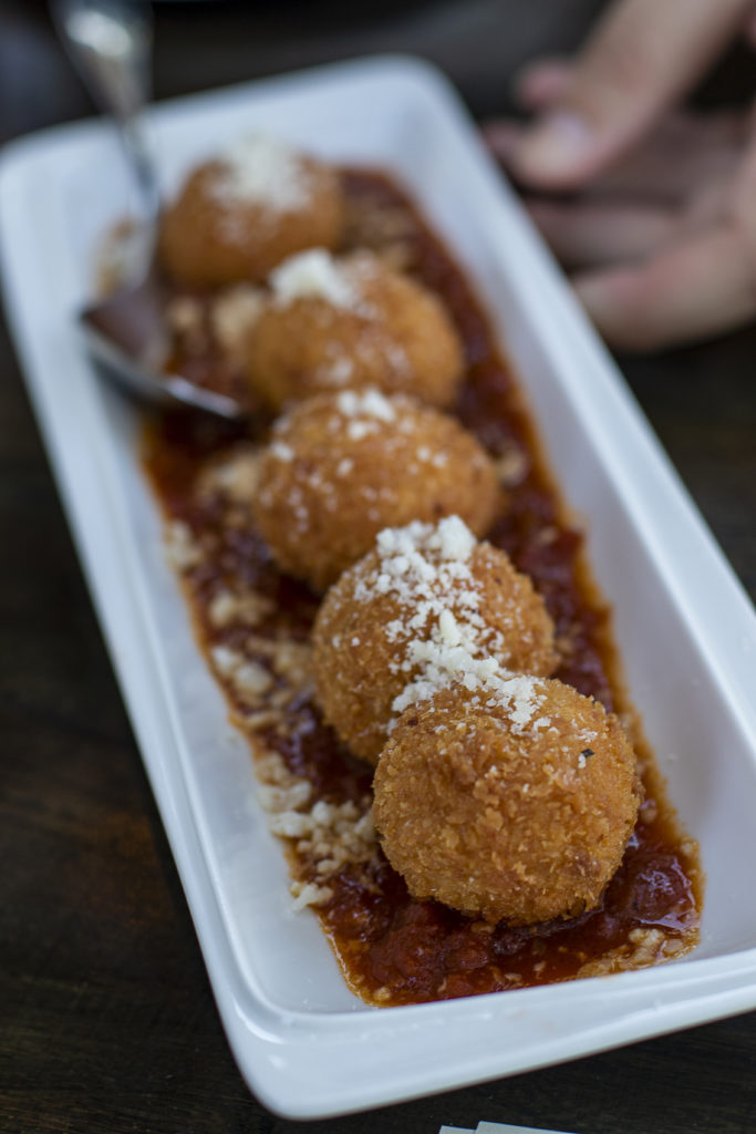 Arancini at Grata Restaurant in Windsor. (Heather Irwin / The Press Democrat)