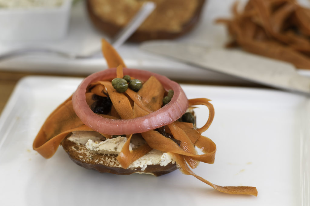 Carrot “Lox” Plate at Fourth Street Social in downtown Santa Rosa. (Heather Irwin / The Press Democrat)
