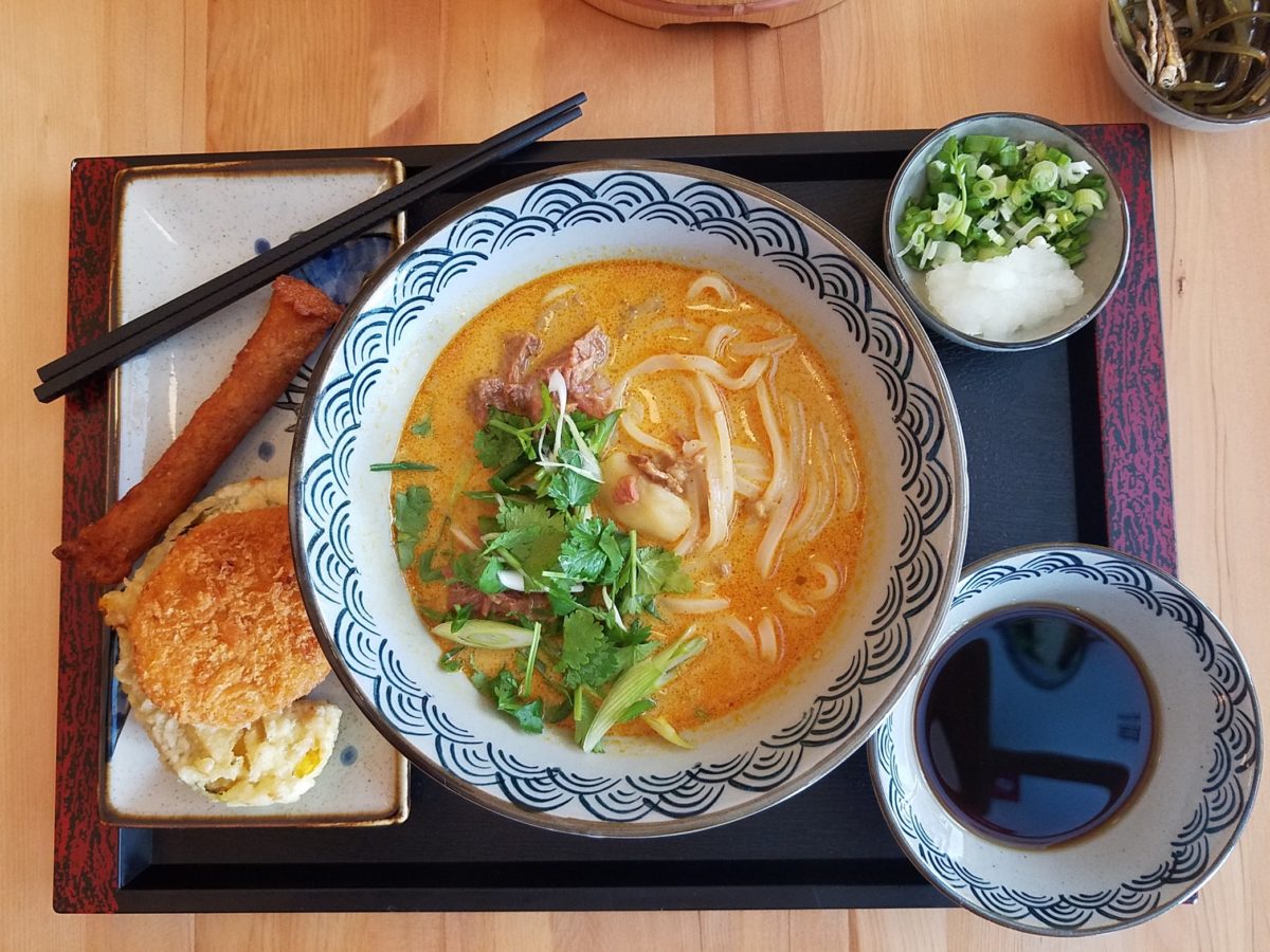 Curry soup at Ippin Udon 1880 Mendocino Ave D, Santa Rosa. (Heather Irwin/Press Democrat)