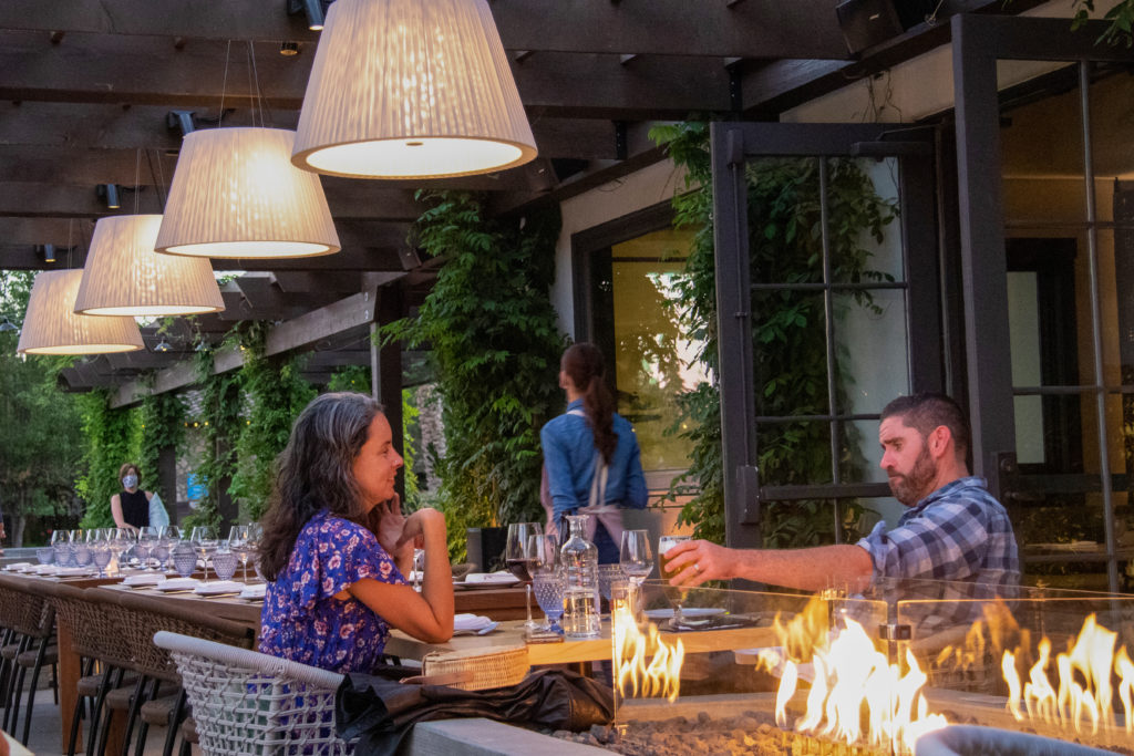 Patio space at Wit and Wisdom in Sonoma. Heather Irwin/PD