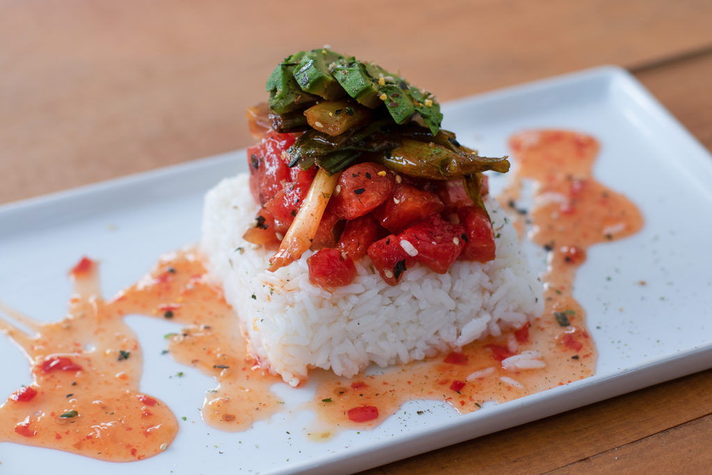 Watermelon poke at Fourth Street Social in Santa Rosa. Photo; Heather Irwin, Press Democrat