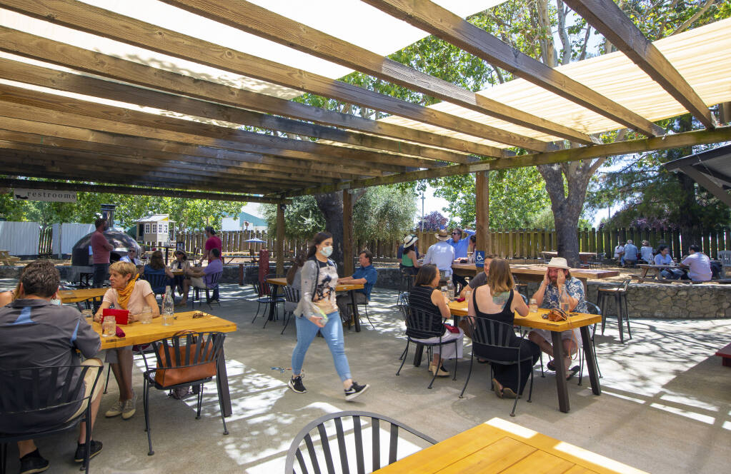 The Kivelstadt Cellars Wine Garden and Eatery on Broadway at Highway 121. (Robbi Pengelly/Index-Tribune)