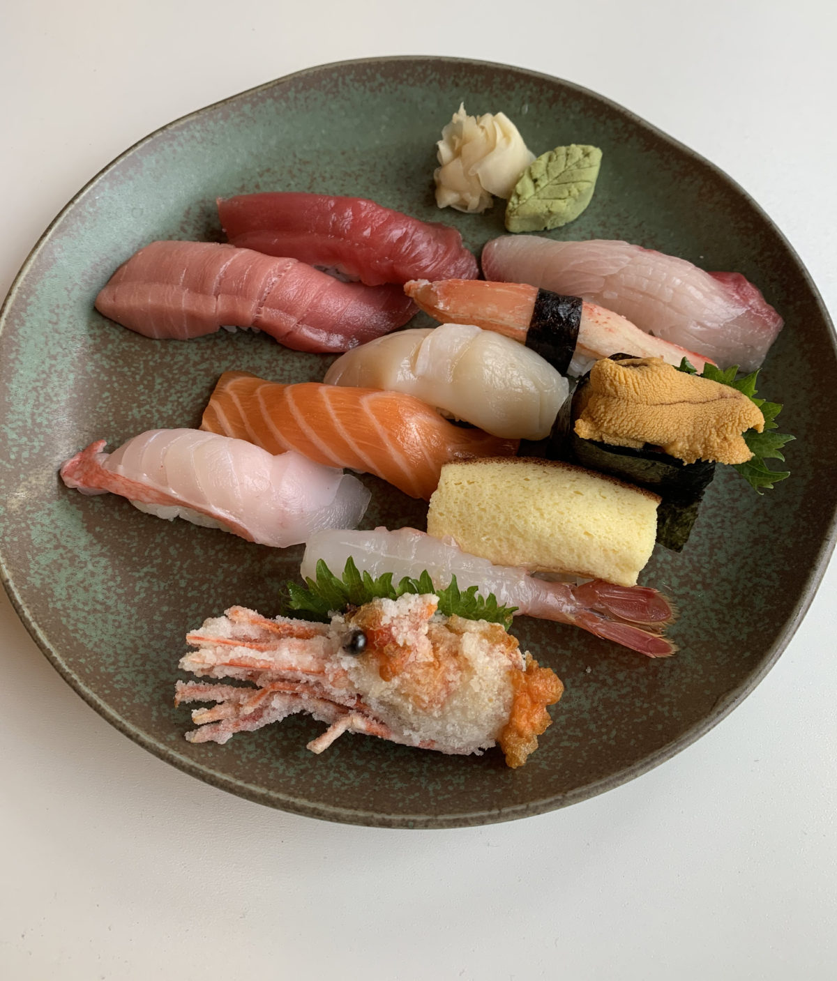 Chef's omakase nigiri at Asahi Sushi in Healdsburg. (Nobuyuki Asahi)