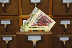 9/5/2013: B1: PC: A packet of cayenne pepper seeds the Seed Library at the Round Valley Public Library on Wednesday, September 4, 2013 in Covelo, California. (BETH SCHLANKER/ The Press Democrat)