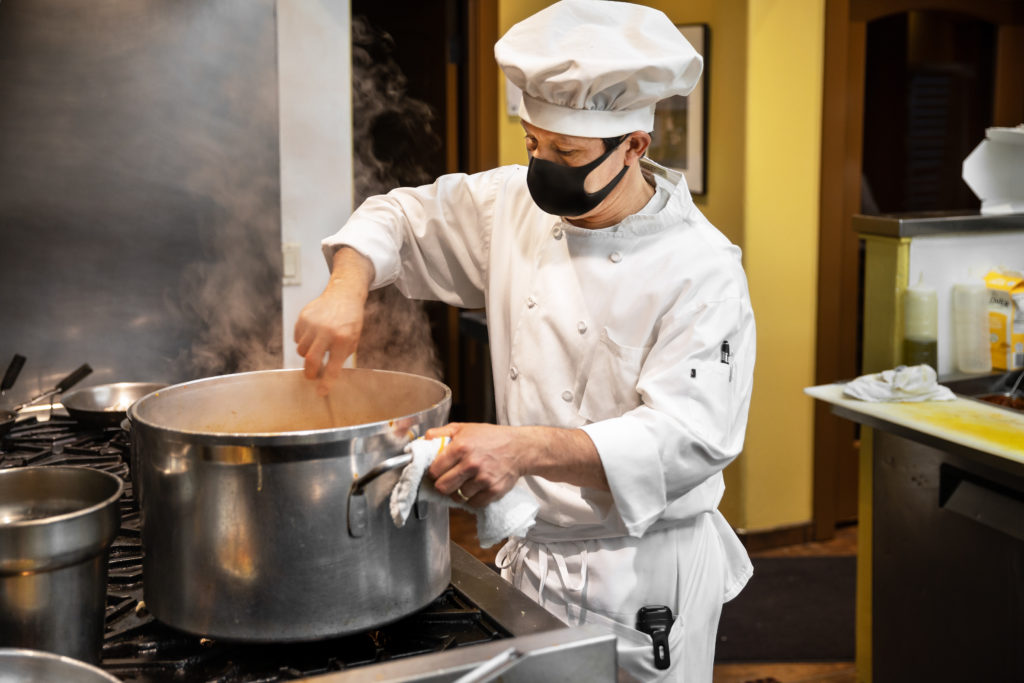 Three soups Cucina Paradiso 707-782-1130 Dennis Hernandez Soup: Pasta Fagioli (pasta and bean soup)