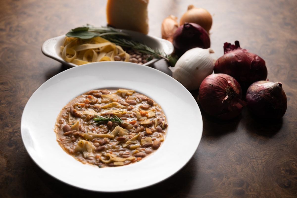 Pasta Fagioli (pasta and bean soup) at classy, longtime Petaluma restaurant Cucina Paradiso. (Sonoma Magazine file)