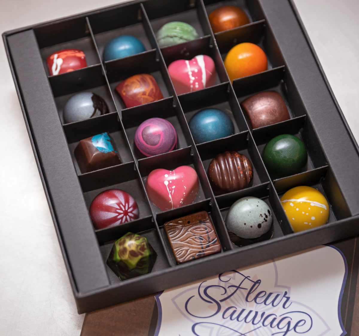 Assorted bonbons from Fleur Sauvage chocolates. (Chris Hardy/For Sonoma Magazine)