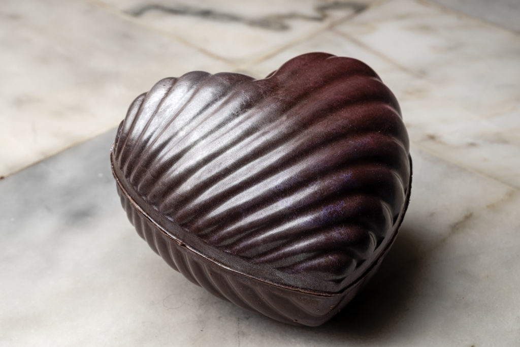 An airbrushed chocolate heart from Fleur Sauvage in Windsor. (Chris Hardy/For Sonoma Magazine)