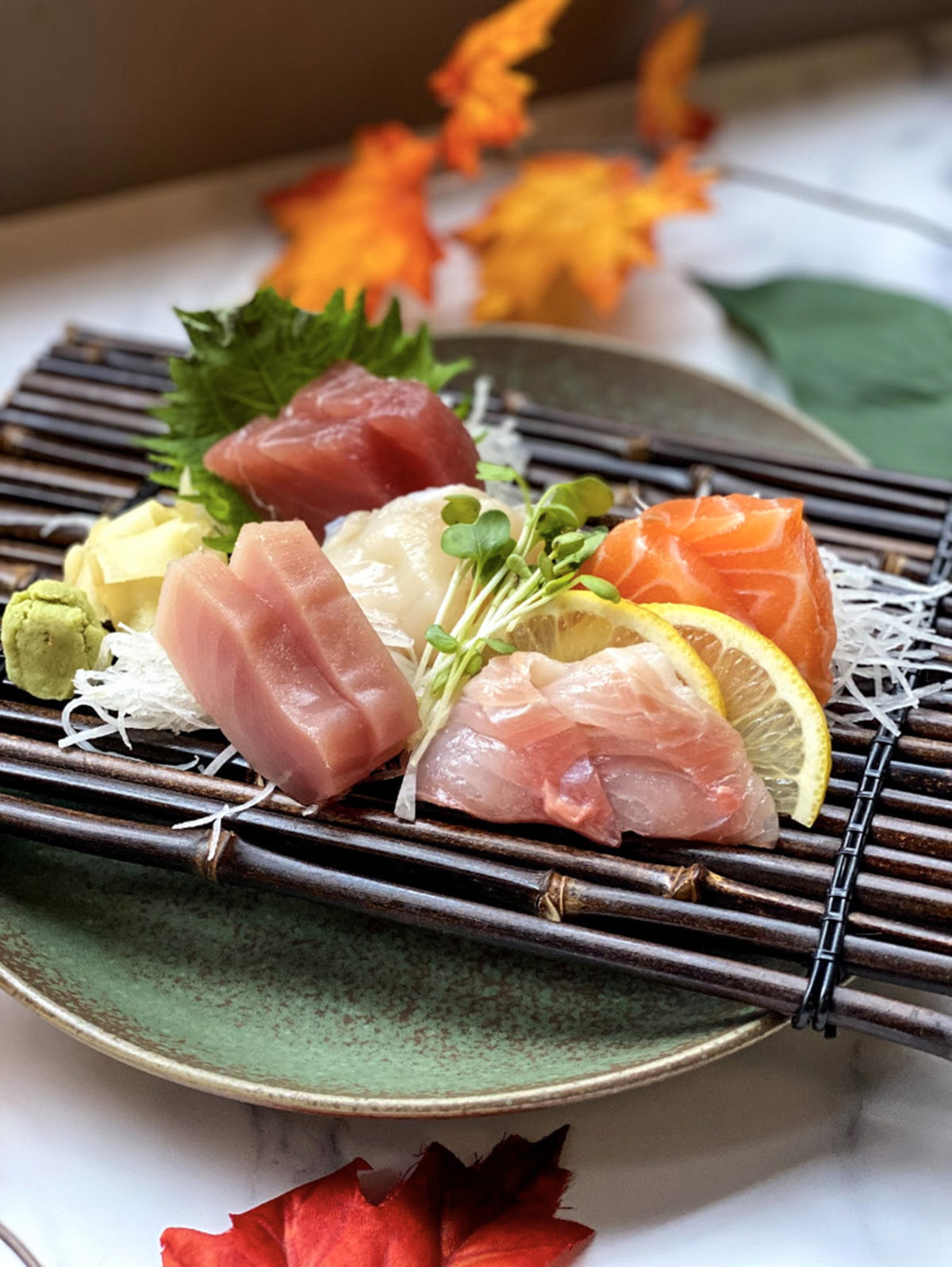 Sashimi appetizer at Asahi Sushi in Healdsburg. (Nobuyuki Asahi)