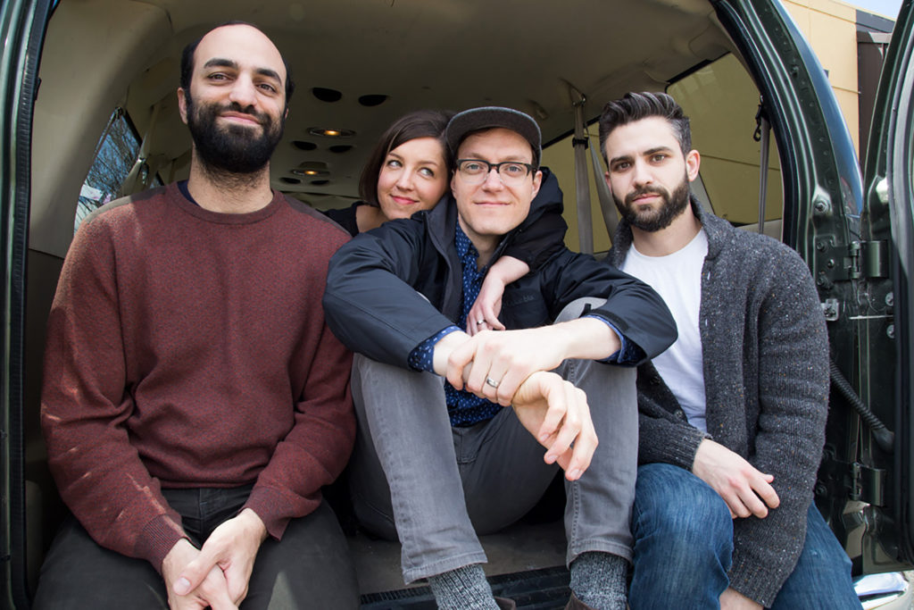The four piece met while studying music at Sonoma State University in the early 2000s and bonded quickly, through the school’s music program. (Estefany Gonzalez)