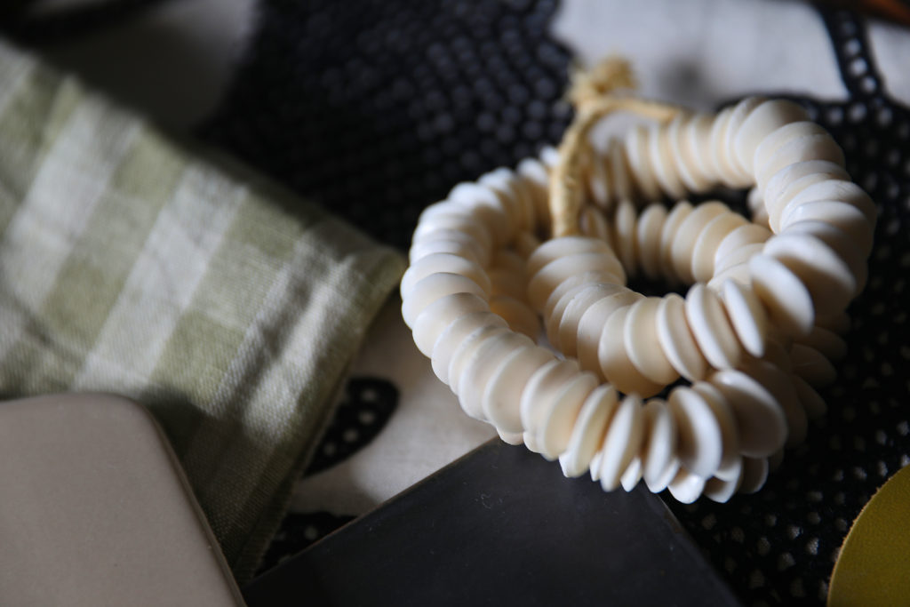 Interior designer Stephanie Meyer uses a design concept board to help clients visualize ideas. (Christopher Chung/ The Press Democrat)