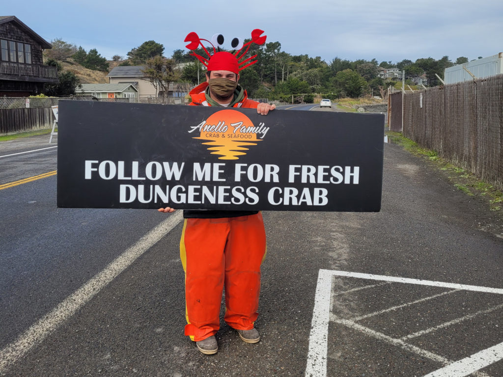 Crab fun at Anello's in Bodega Bay. (Heather Irwin/Sonoma Magazine)