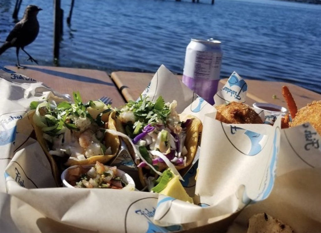 Fish tacos and a view at Fishetarian in Bodega Bay. (Photo: @travelagentapparel)