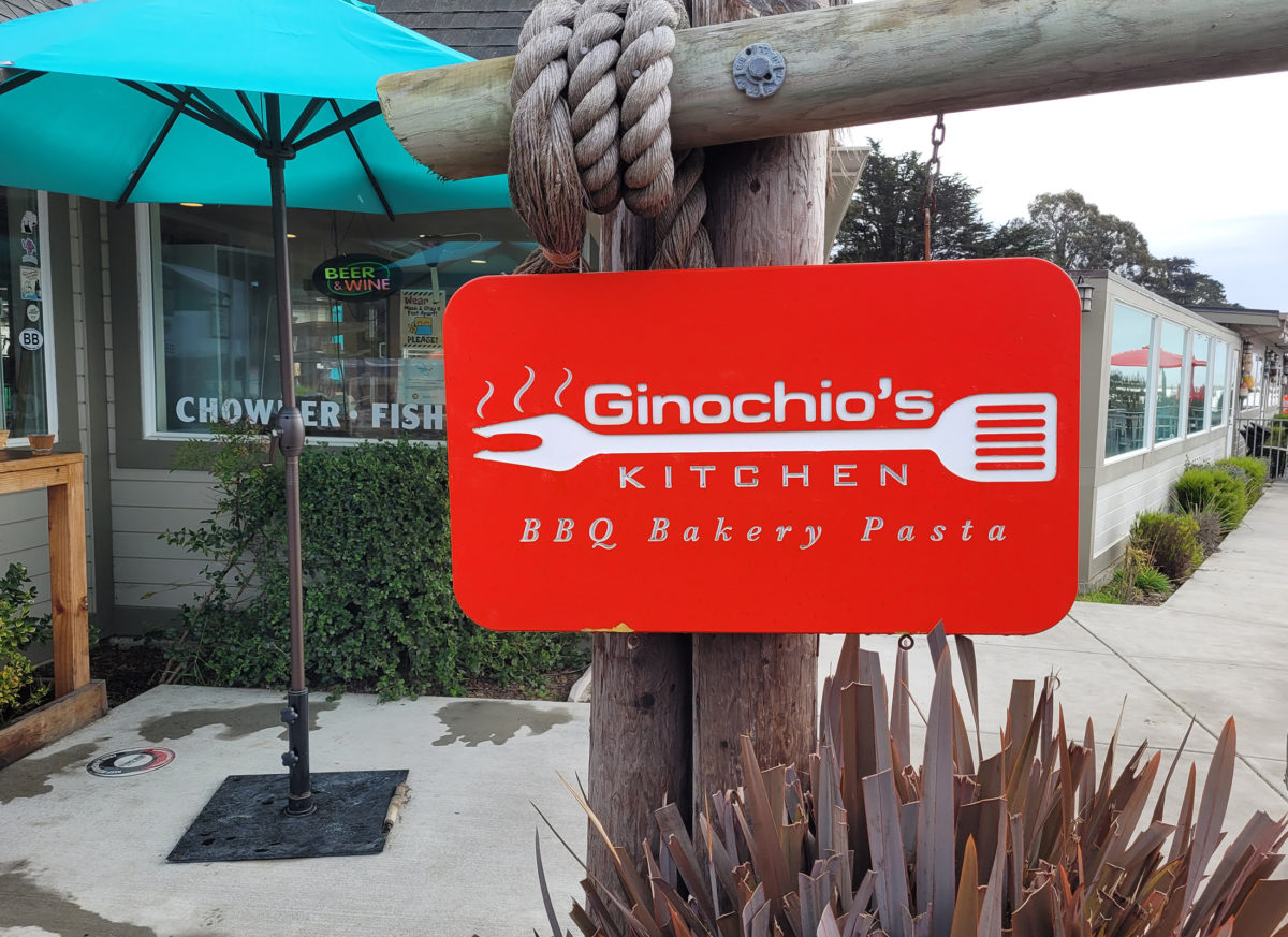 Outside at Ginochio's in Bodega Bay. (Heather Irwin / Sonoma Magazine)