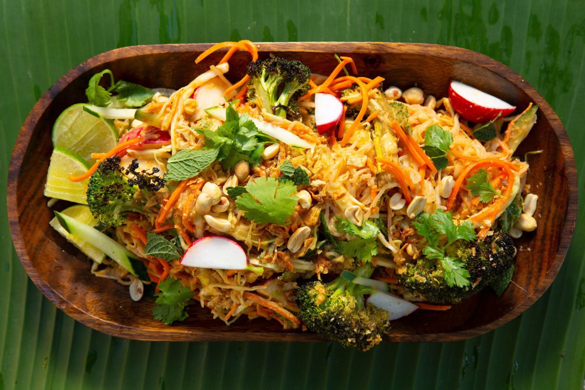 Peanut noodle salad prepared by Jamilah Nixon-Mathis, chef and founder of Jam's Joy Bungalow. (Alvin Jornada/The Press Democrat)