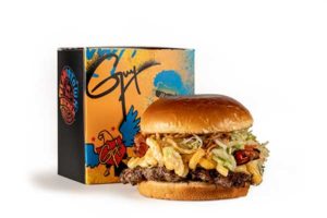 Bacon Mac and Cheese Burger from Guy's Flavortown Kitchen ghost kitchen. Courtesy photo.