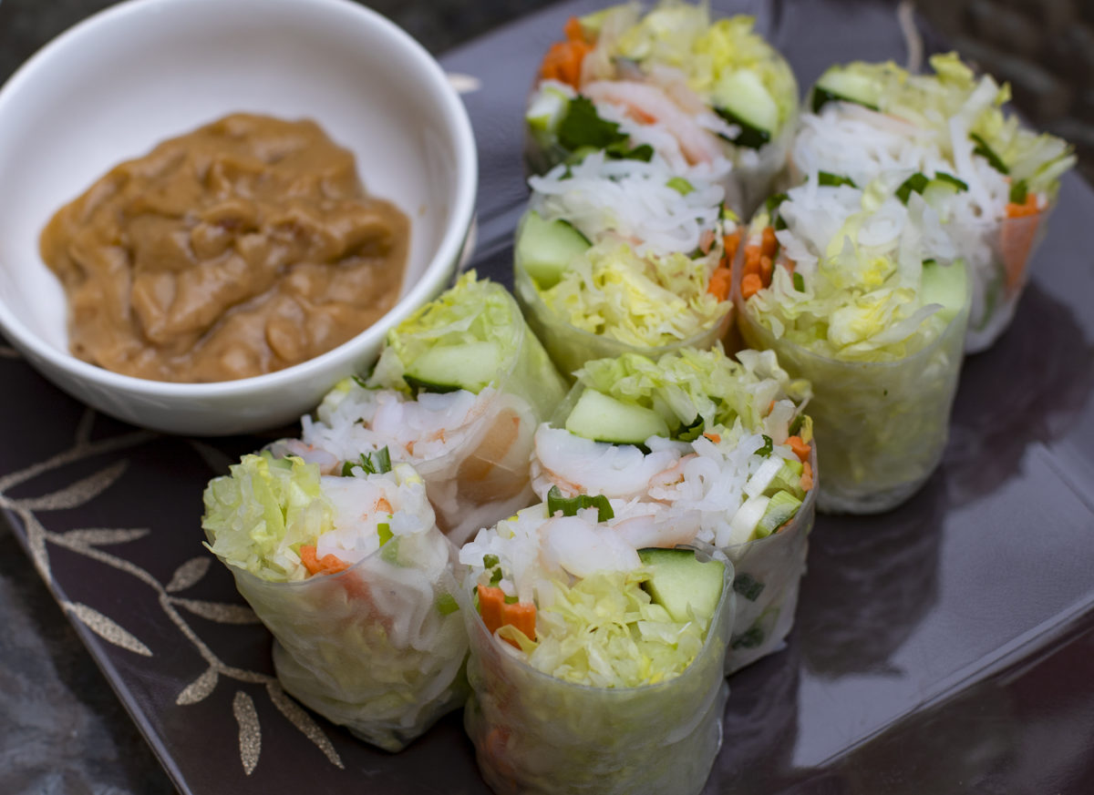 Shrimp spring rolls from Lynn's Thai in Cotati. (Heather Irwin/Sonoma Magazine)