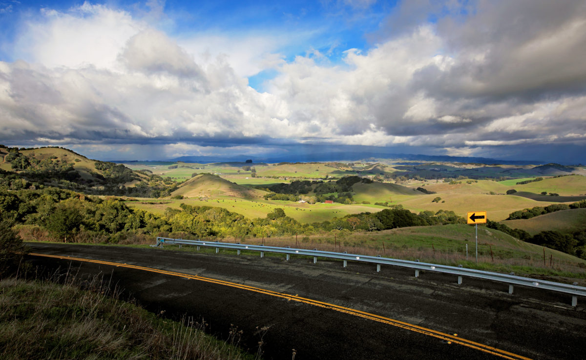 Clouds roll over Chileno Valley, as viewed from Wilson Hill Road. (Kent Porter / The Press Democrat)